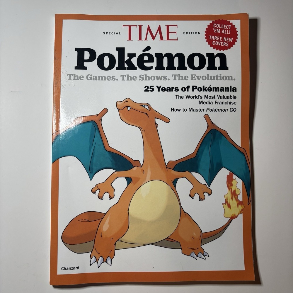 TIME Special Edition Pokemon 25 Years of Pokemania Charizard Cover Magazine